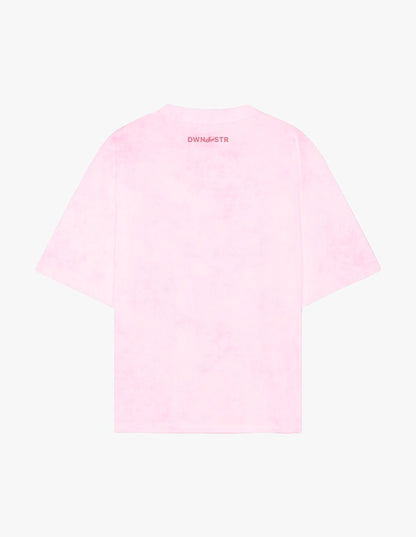 Caption tee washed pink