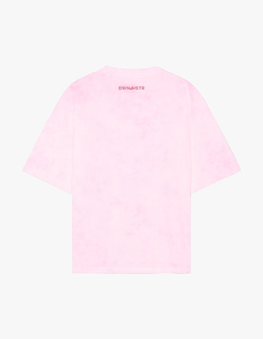 Caption tee washed pink