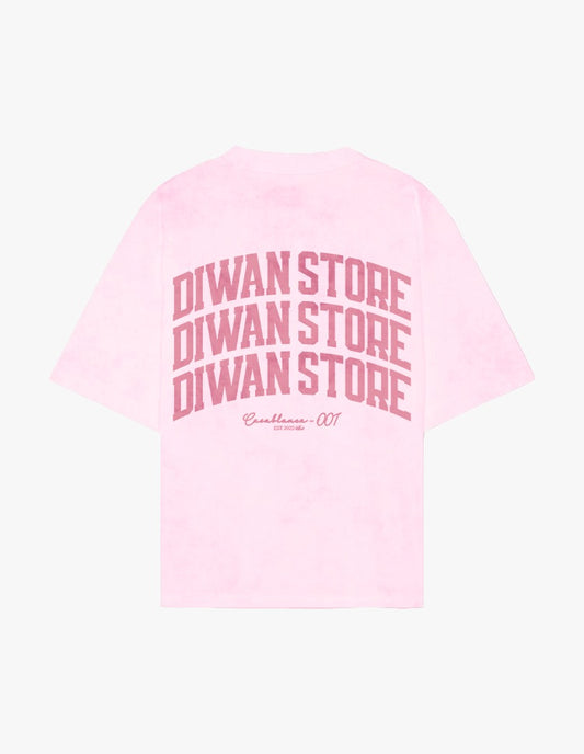 Caption tee washed pink