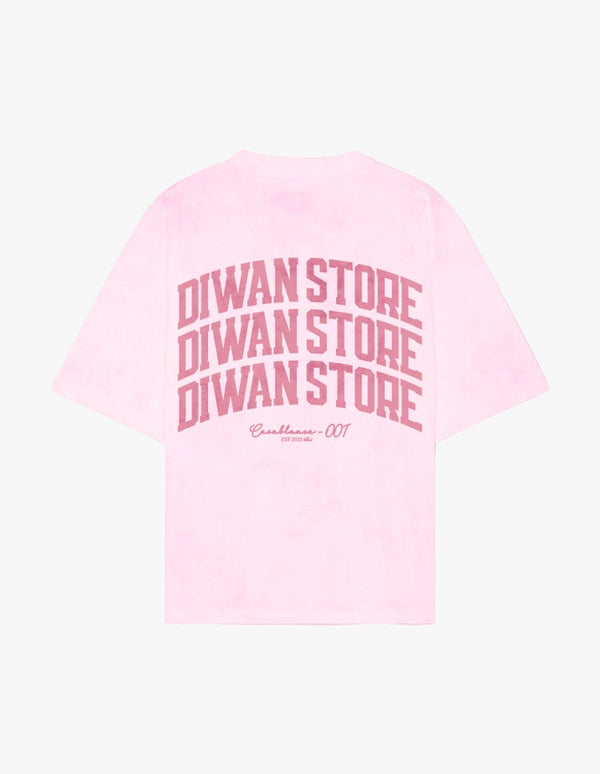 Caption tee washed pink