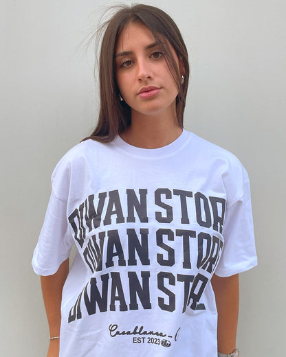 Caption tee white